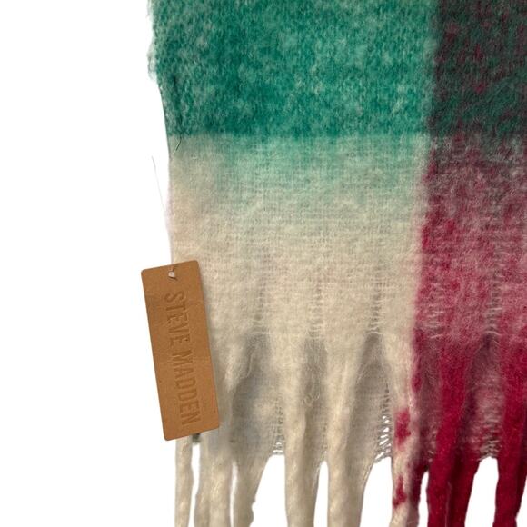 NWT Steve Madden Oversized Checkered Blanket Scarf - Picture 4 of 7